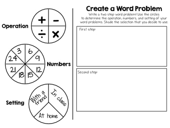 Preview of Create - a - Word Problem