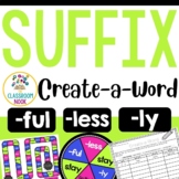 Suffix Literacy Center Game (-ly, -less, -ful) Vocabulary 