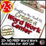 Word Work Centers | Word Work Activities | Literacy Centers 2nd Grade 3rd Grade