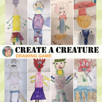 Preview of Free Halloween Drawing Activity : Exquisite Corpse, Create a Creature Group Game