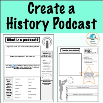 Preview of Create a group history podcast PBL