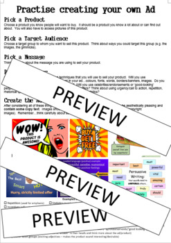 Create an Advertisement - Year 6 Unit 3 English by Bec Bell | TPT