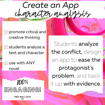 Preview of Create an App-Character Analysis-Critical Thinking