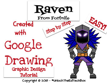 Preview of Create an Easy Graphic Design Digital Fortnite Raven - Google Drawing or Slides