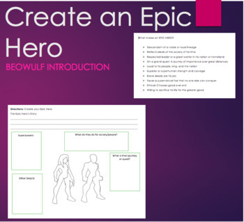 Create An Epic Hero Use With Beowulf Introduction Or Other Epic Tales