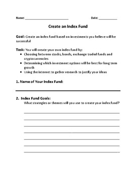 Preview of Create an Index Fund Economic Activity