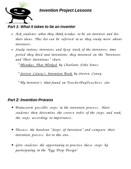 Preview of Create an Invention Project
