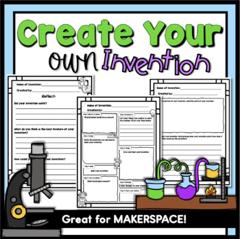 Preview of Create an Invention Recording Sheets Makerspace