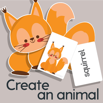 Preview of Build Your Own Animals/Flashcards/Animals Crafts/Animal Sounds/Matching Cards