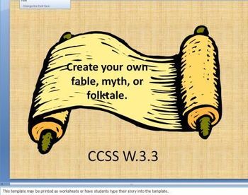 Preview of Create Your Own Myths, Folktales, and Fables Storyboard Writing Literacy Center