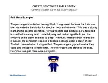 past tense story example