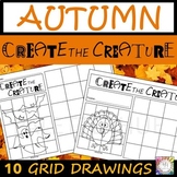 Create the Creature Grid Drawings Autumn Edition | Hallowe