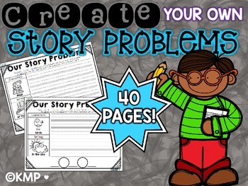 Preview of Create your OWN (Word) STORY Problem - Ready to Print Set