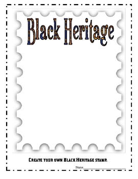 Create your Own Black Heritage Stamp FREEBIE! by KB Konnected