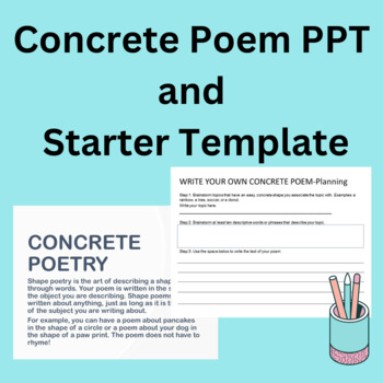 Preview of Create your own Concrete or Shape Poem-Poetry Template