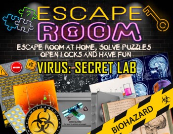 Preview of Virus Outbreak Create your own Escape Room, anywhere: garden, school, campground