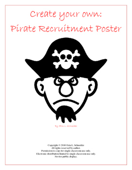 Preview of Create your own:  Pirate Recruitment Poster (Distance Learning)