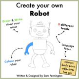 Create your own Robot! A simple worksheet for kids | 3 dif