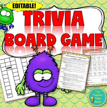 Preview of Create your own Trivia Board Game- Back to School Science Project
