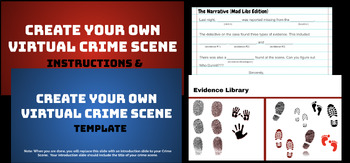 Preview of Create your own Virtual Crime Scene (Template and Instructions)