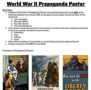 create your own propaganda poster assignment