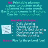 Create your own custom planner! Printable and hole-punch ready!