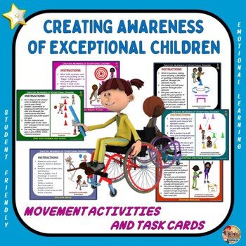 Preview of Creating Awareness of  Exceptional Children- Movement Activities and Task Cards