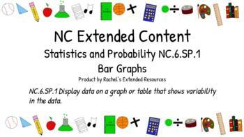 Preview of Creating Bar Graphs NC.6.SP.1 - Extended Curriculum (editable)
