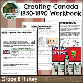 Preview of Creating Canada 1850-1890 Workbook (Grade 8 Ontario History)