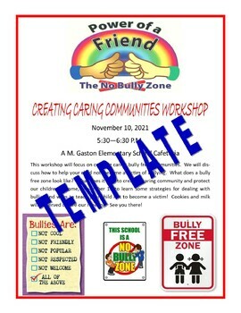 Preview of Creating Caring Communities Workshop Flyer  {EDITABLE TEMPLATE}