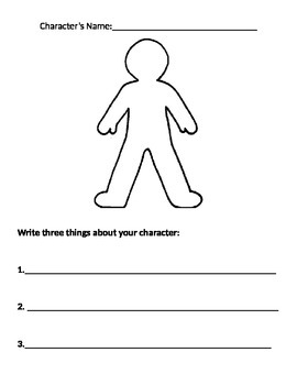 Creating Characters Graphic Organizer by Jenna Festa | TpT