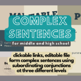Creating Complex Sentences - Speech Therapy for Middle and