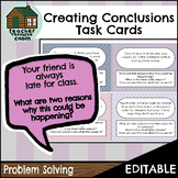 Creating Conclusions Task Cards | Problem Solving Activity