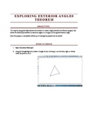 Creating Dynamic Constructions - Triangle Exterior Angles Theorem