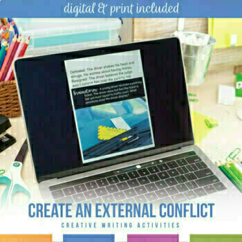 Preview of Creating External Conflict in Creative Writing | Two Activities Create Conflict