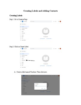 Preview of Creating Google Email Contacts and Contact Labels