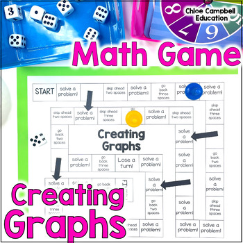 Preview of Creating Graphs Game - Box Plots, Stem and Leaf Plot, Circle Graphs Activity