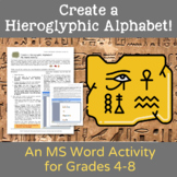 Creating Hieroglyphic Alphabets--MS Word Activity for Grades 4-8