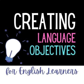 Preview of Creating Language Objectives for ELs (SIOP)