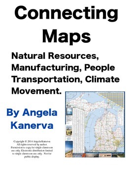 Preview of Creating Maps: Natural Resources, Transportation, Manufacturing and more!