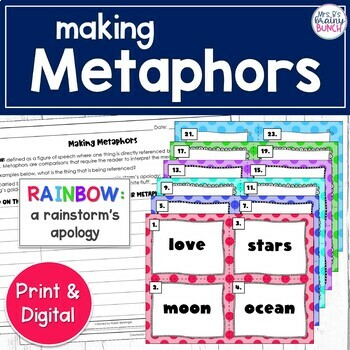 Preview of Creating Metaphors Activity | Writing Figurative Language Practice 