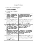 Creating Multiplication Problems using Word Problems