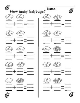 2 Simple Worksheets on Creating Number Sentences by Kristin Salazar