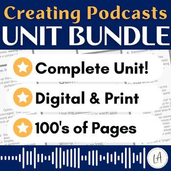 Preview of Creating Podcasts in the Classroom - Podcast Unit Plan & Podcast Project BUNDLE