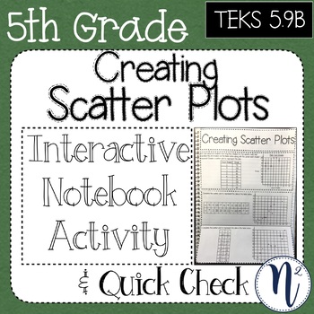 Preview of FREEBIE Creating Scatter Plots Interactive Notebook & Quick Check TEKS 5.9B