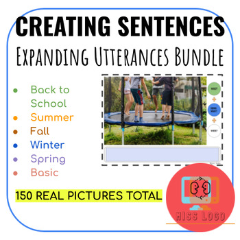 Preview of Creating Sentences Real Photos Expanding Utterances Bundle | Speech Therapy BTS