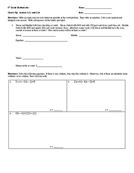 Preview of Creating & Solving Real World Linear Equations/Different Solving Outcomes