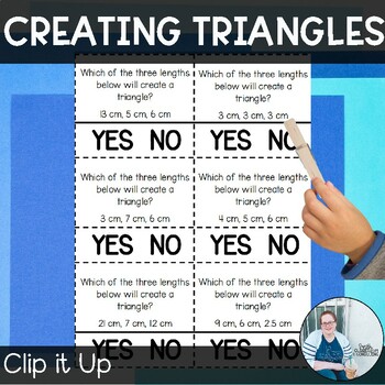 Creating Triangles Clip it Up Math Activity TEKS 6.8a 6.8b Math Game