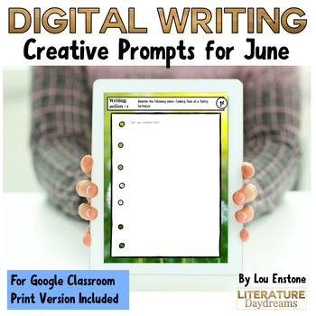 Preview of Creating Writing Prompts for June (Digital & Print)