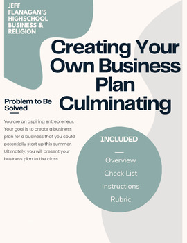 Preview of Creating Your Own Business Plan Culminating Project